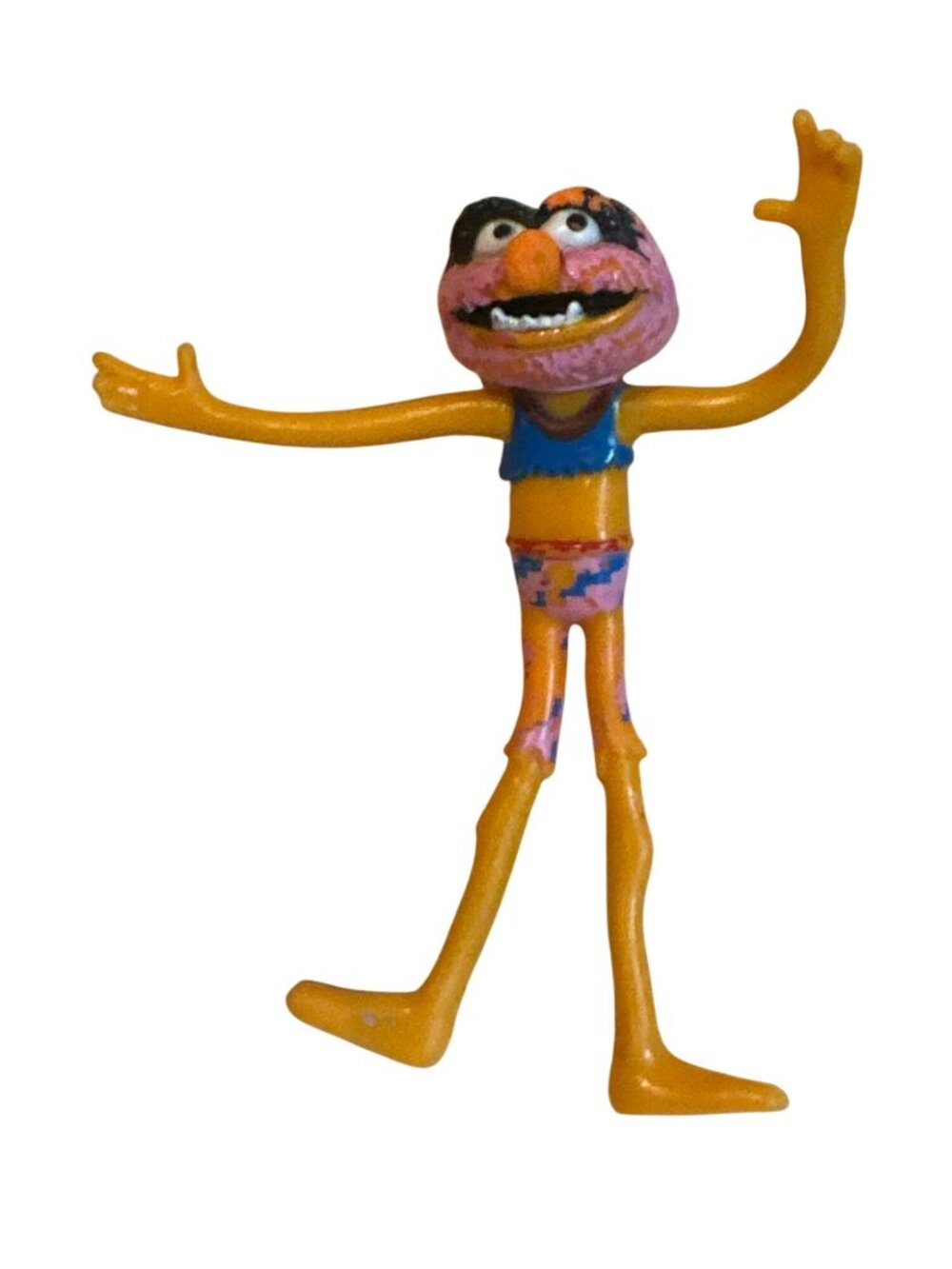 Vintage The Muppets Animal Bendable Action Figure Toy 5" Jim Henson 90s
